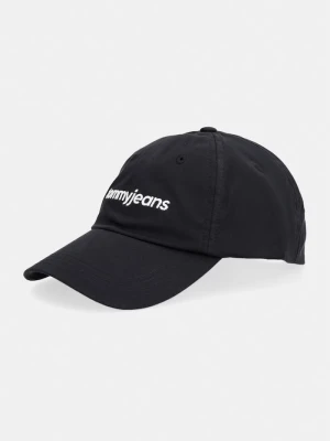 Tommy Jeans czapka bejsbolówka męska bawełniana czarny