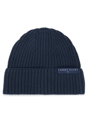 Tommy Jeans Czapka Tjm Linear Logo Beanie AM0AM14865 Granatowy