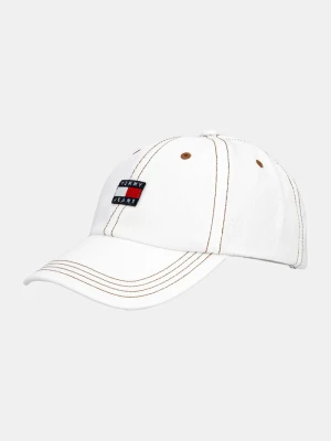 Tommy Jeans czapka z daszkiem bawełniana biały