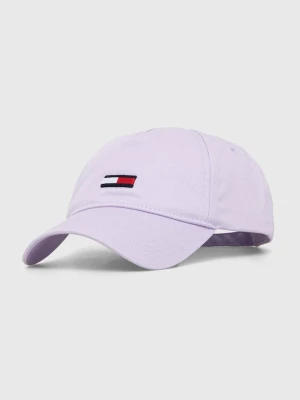 Tommy Jeans czapka z daszkiem bawełniana fioletowy