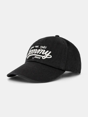 Tommy Jeans czapka z daszkiem bawełniana kolor czarny AM0AM13550