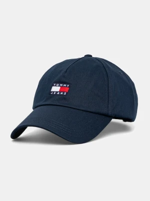 Tommy Jeans czapka z daszkiem bawełniana kolor granatowy z aplikacją AM0AM12933
