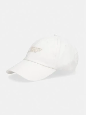Tommy Jeans czapka z daszkiem damska bawełniana beżowy