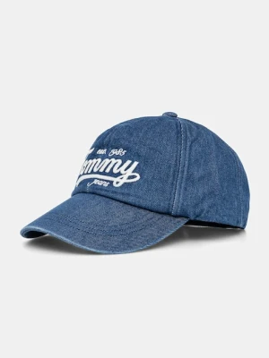 Tommy Jeans czapka z daszkiem jeansowa kolor granatowy AM0AM13565