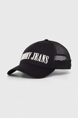 Tommy Jeans czapka z daszkiem kolor czarny z aplikacją