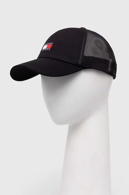 Tommy Jeans czapka z daszkiem kolor czarny z aplikacją AM0AM12139