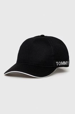 Tommy Jeans czapka z daszkiem kolor czarny z nadrukiem