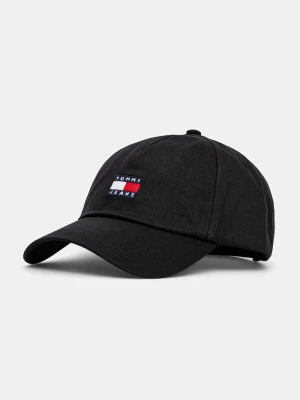 Tommy Jeans czapka z daszkiem męska bawełniana czarny