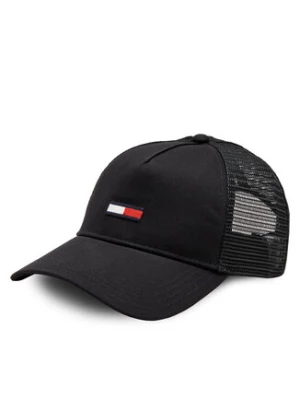 Tommy Jeans Czapka z daszkiem Tjm Elongated Flag Trucker Cap AM0AM12425 Czarny