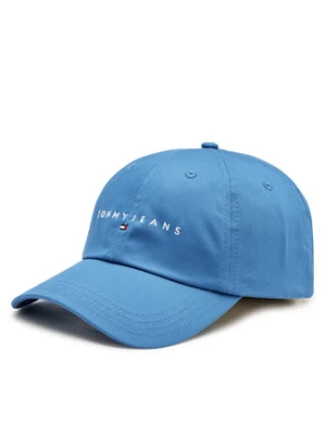 Tommy Jeans Czapka z daszkiem Tjm Linear Logo 6-Panel Cap AM0AM12894 Niebieski