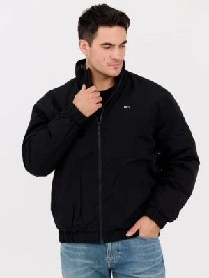 TOMMY JEANS Czarna męska kurtka przejściowa z drobnym logo, Rozmiar L