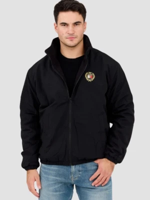 TOMMY JEANS Czarny dwustronny męski bomber z polarem, Rozmiar XXL