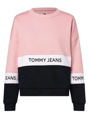 Tommy Jeans Damska bluza nierozpinana Kobiety Bawełna różowy|niebieski jednolity,