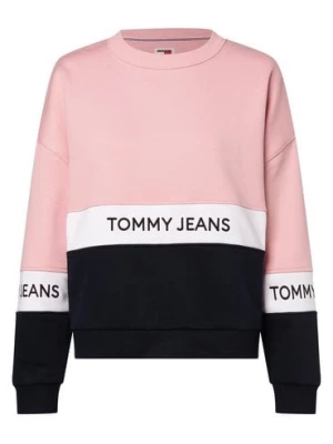 Tommy Jeans Damska bluza nierozpinana Kobiety Bawełna różowy|niebieski jednolity,
