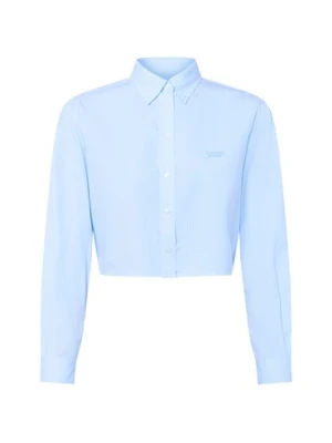 Tommy Jeans Damska bluzka koszulowa Kobiety Bawełna niebieski|biały w paski,