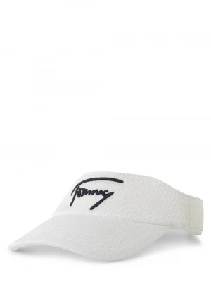 Tommy Jeans Damska czapka z daszkiem Kobiety Sztuczne włókno biały wypukły wzór tkaniny,