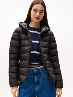 Tommy Jeans Damska kurtka puchowa Kobiety czarny jednolity,