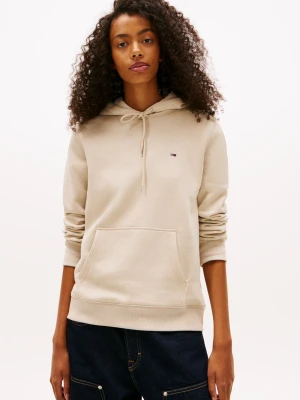 Tommy Jeans Damski sweter z kapturem Kobiety Bawełna beżowy jednolity,