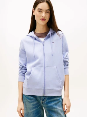 Tommy Jeans Damski sweter z kapturem Kobiety Bawełna niebieski jednolity,
