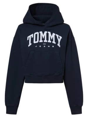 Tommy Jeans Damski sweter z kapturem Kobiety Bawełna niebieski nadruk,