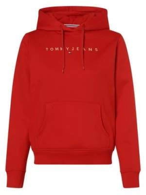 Tommy Jeans Damski sweter z kapturem Kobiety czerwony jednolity,