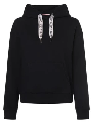 Tommy Jeans Damski sweter z kapturem Kobiety niebieski jednolity,