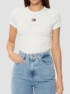 TOMMY JEANS Damski t-shirt w kolorze ecru, Rozmiar S
