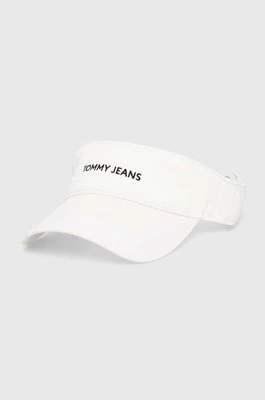 Tommy Jeans daszek kolor biały z nadrukiem AW0AW15955