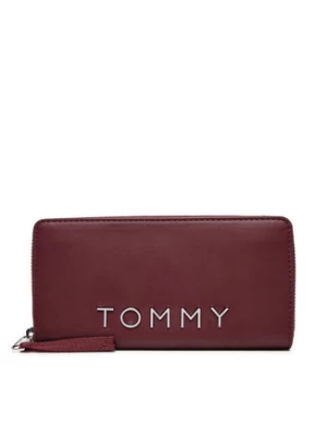 Tommy Jeans Duży Portfel Damski AW0AW16485 Bordowy