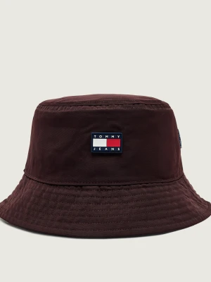 Tommy Jeans Dwustronny kapelusz brązowy