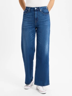 Tommy Jeans Dżinsy - Claire High Wide Kobiety Bawełna niebieski jednolity,