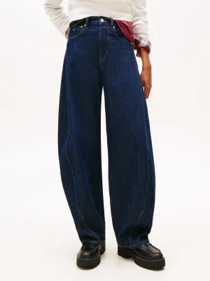 Tommy Jeans Dżinsy - Ella Mid Barrel Kobiety Bawełna niebieski jednolity,