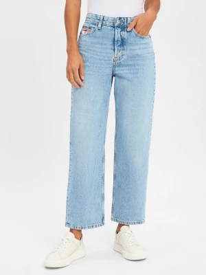 Tommy Jeans Dżinsy proste - Layla Kobiety Bawełna niebieski jednolity,