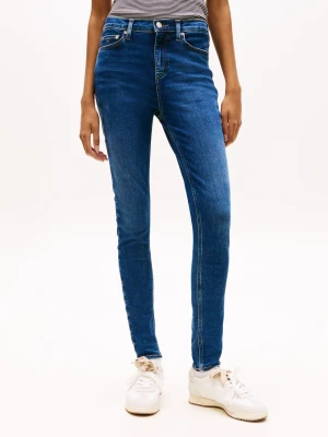 Tommy Jeans Dżinsy skinny - Nora Kobiety Bawełna niebieski jednolity,