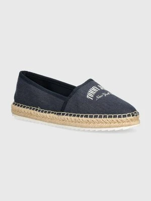 Tommy Jeans espadryle TJW VARSITY ESPADRILLE kolor granatowy EN0EN02470