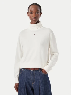 Tommy Jeans Golf Essetnial DW0DW23361 Biały Relaxed Fit