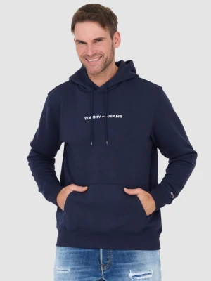 TOMMY JEANS Granatowa męska bluza z kapturem, Rozmiar M