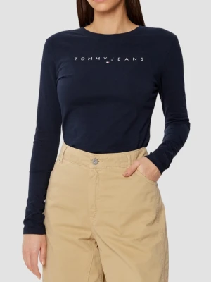 TOMMY JEANS Granatowy damski longsleeve, Rozmiar S
