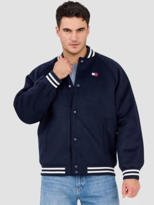TOMMY JEANS Granatowy męski bomber z domieszką wełny Varsity, Rozmiar XL