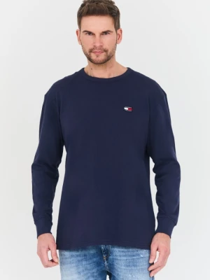 TOMMY JEANS Granatowy męski longsleeve, Rozmiar M