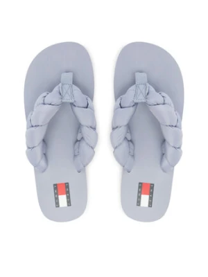 Tommy Jeans Japonki Braided Thong Beach Sandal EN0EN02877 Błękitny
