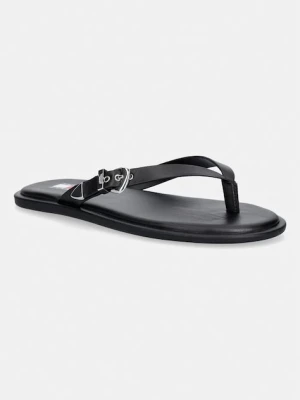 Tommy Jeans japonki damskie skórzane TJW FLAT LEATHER SANDALS