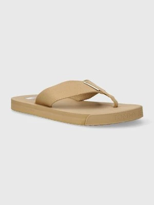 Tommy Jeans japonki TJM ELEVATED FLIP FLOP męskie kolor beżowy EM0EM01393