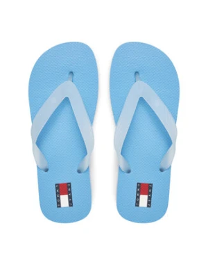 Tommy Jeans Japonki Tjw Logo Flip Flop EN0EN02447 Błękitny
