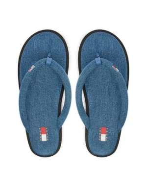 Tommy Jeans Japonki Tjw Padded Denim Casual Sandal EN0EN03021 Niebieski