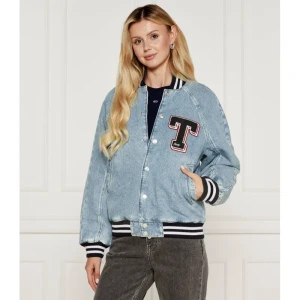 Tommy Jeans Jeansowa kurtka bomber LETTERMAN | Oversize fit