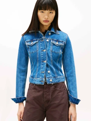 Tommy Jeans Jeansowa kurtka VIVIANNE | Slim Fit niebieski