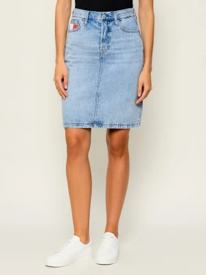 Tommy Jeans Jeansowa spódnica Claire błękitny
