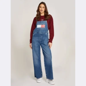 Tommy Jeans Jeansowe ogrodniczki | Regular Fit