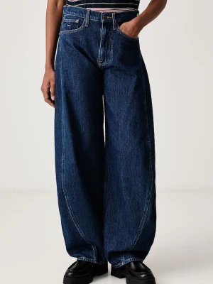 Tommy Jeans jeansy barrel damskie granatowy